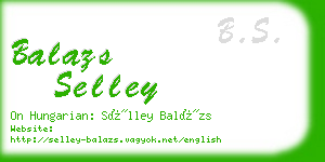 balazs selley business card